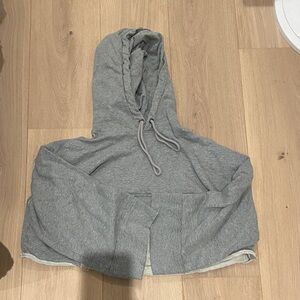 FP Movement by Free People Gray Cropped Hoodie